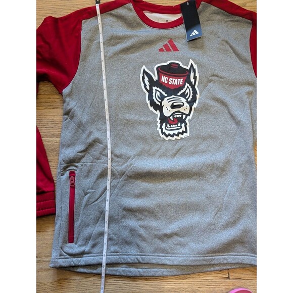 Adidas NC State Wolfpack Sweatshirt Men M Gray Team Issued Pullover NCAA - Picture 3 of 11